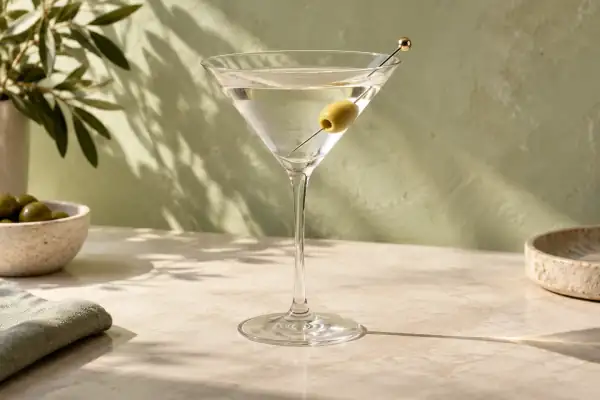 Dry Martini serving suggestion